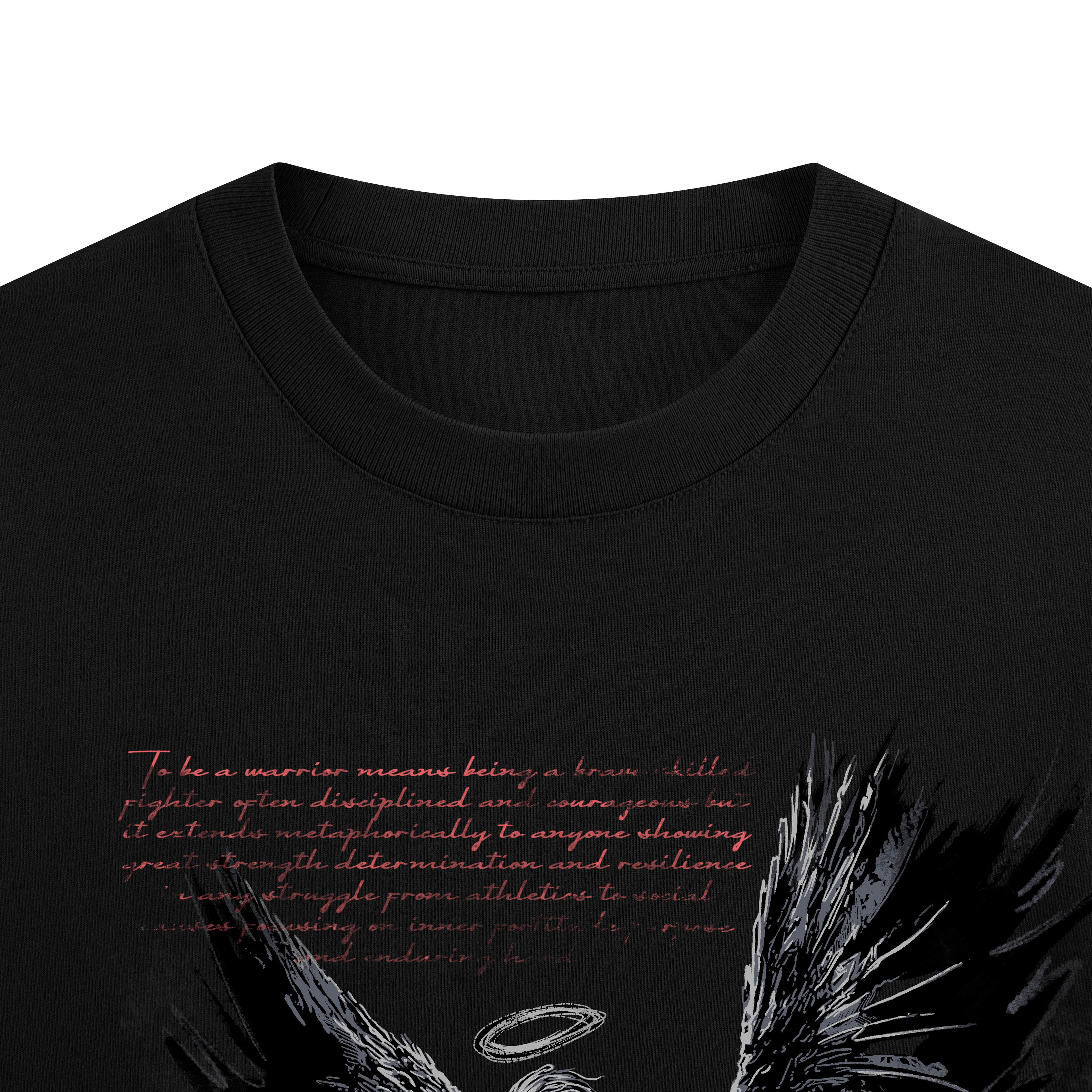 Warrior Black Oversized Tshirt