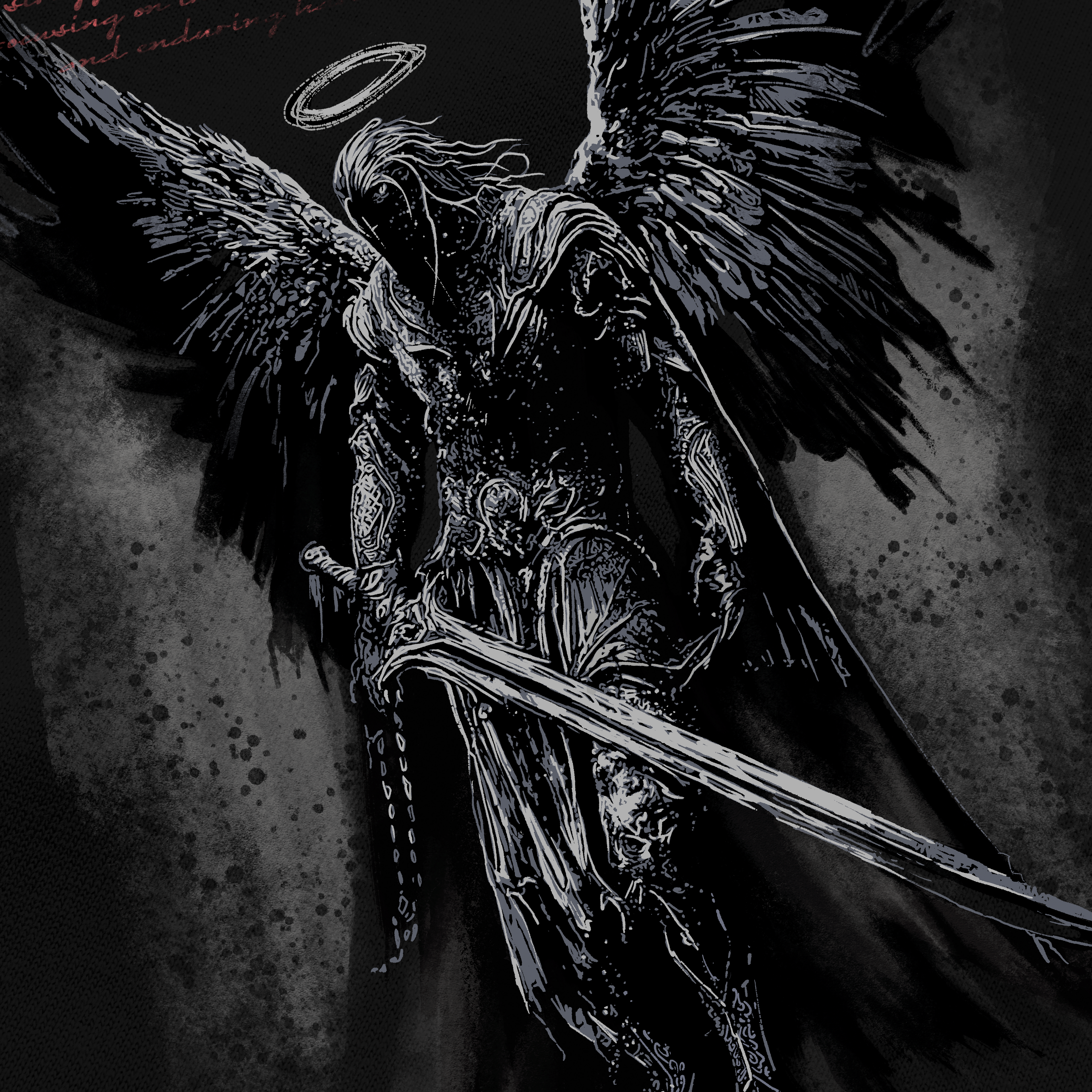 Warrior Black Oversized Tshirt