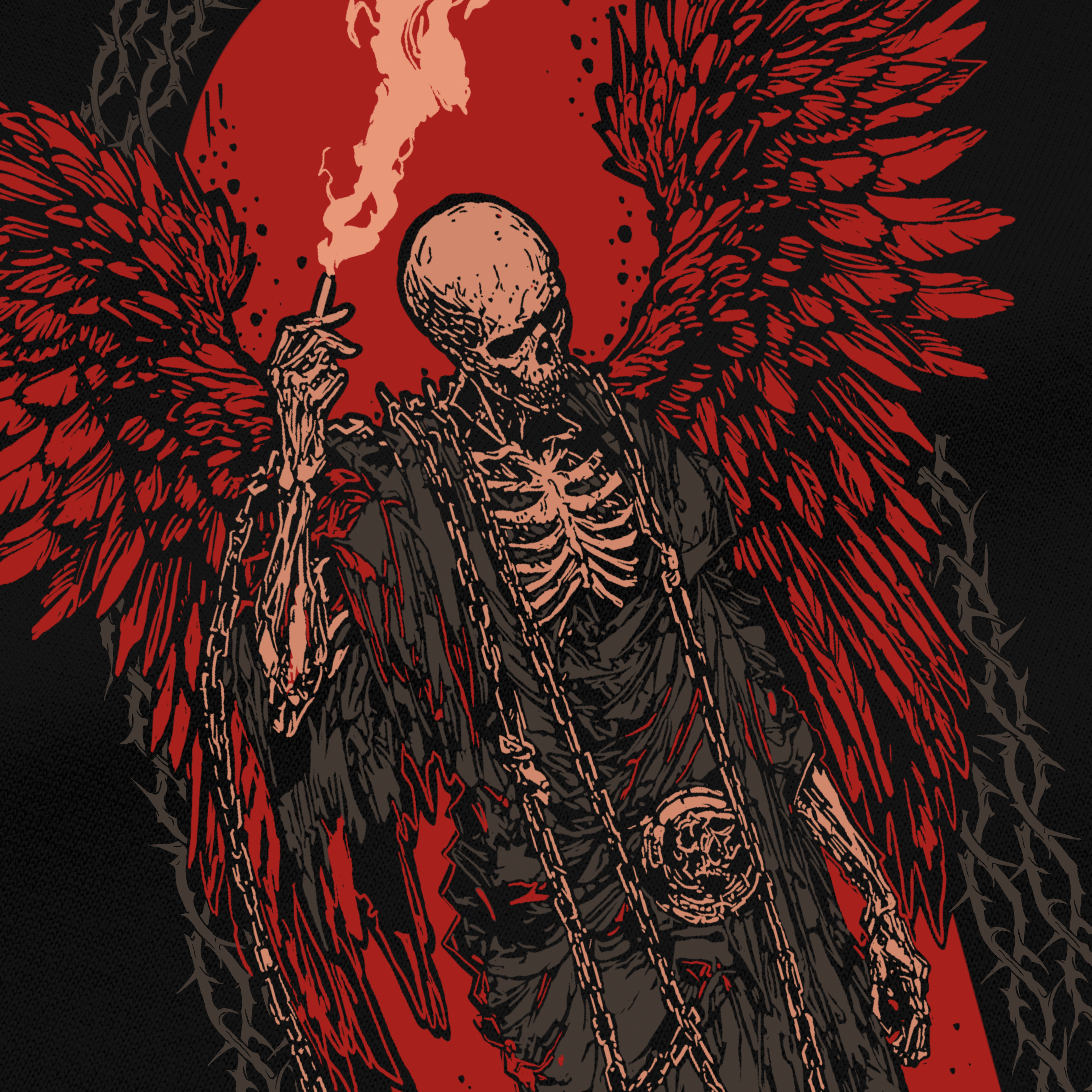 SMOKING CHILLS BLACK OVERSIZED TSHIRT