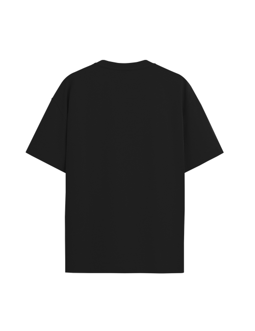 CONTROLED WOLF BLACK OVERSIZED TSHIRT