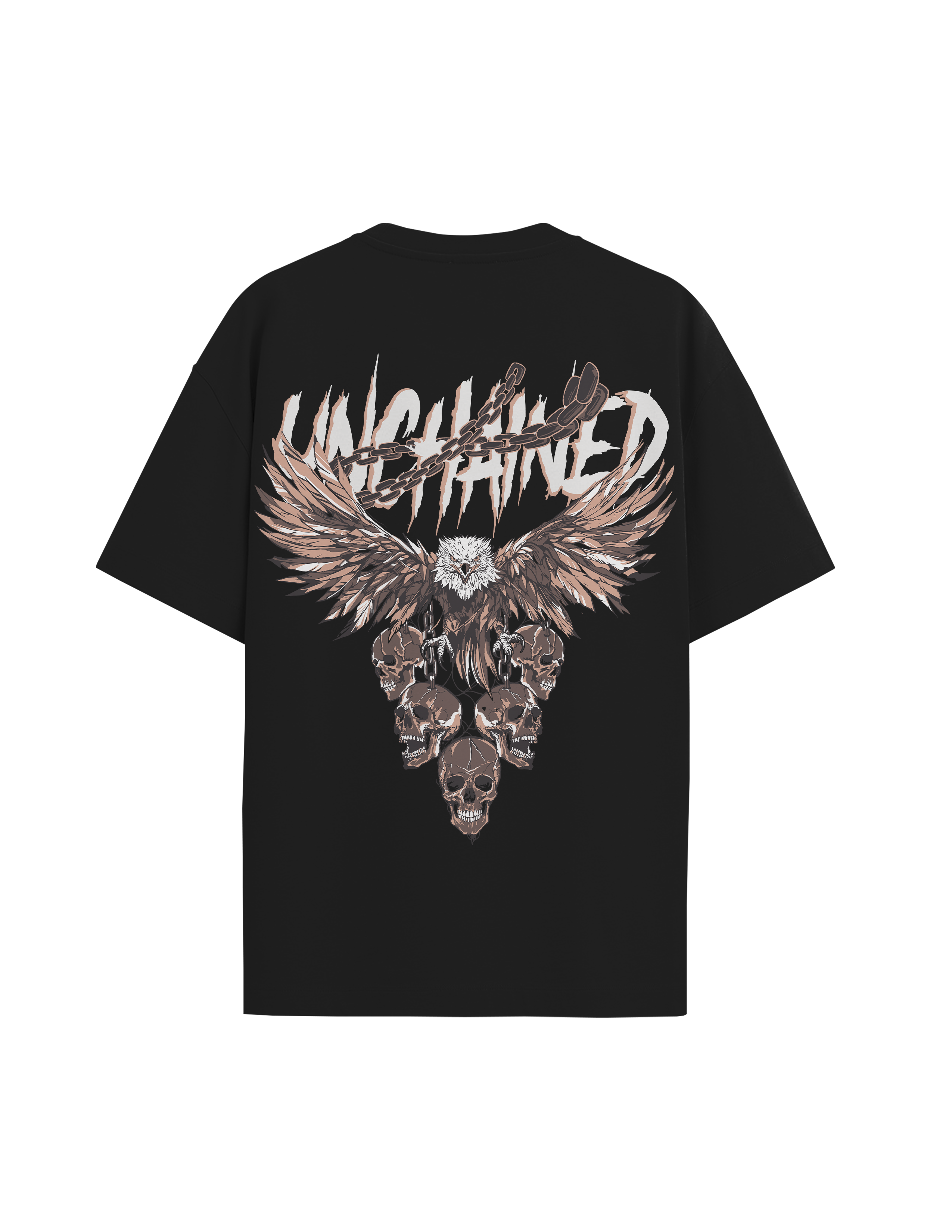 Unchained Eagle Black Oversized Tshirt