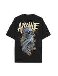 Arcane Octopus Black Oversized Tshirt