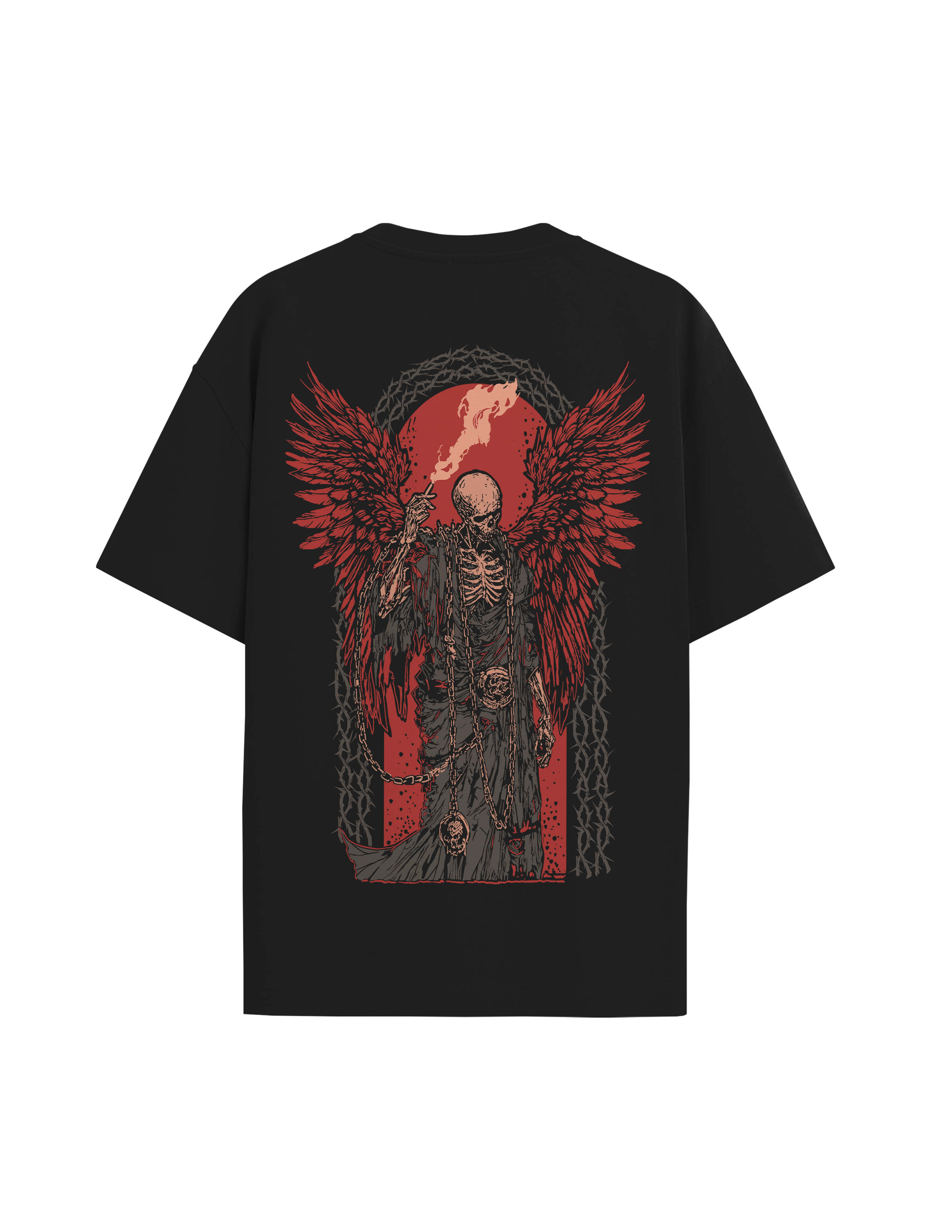 SMOKING CHILLS BLACK OVERSIZED TSHIRT