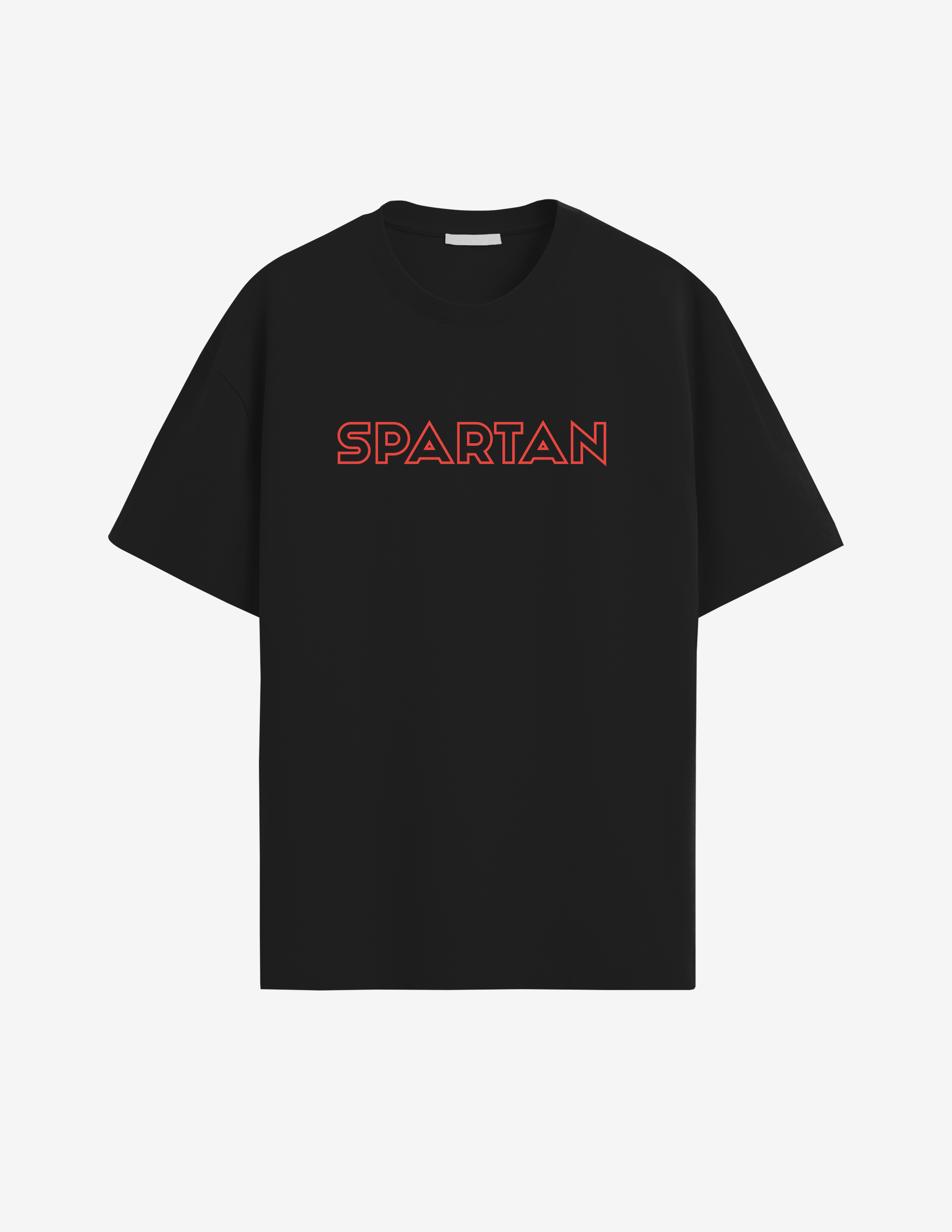 SPARTAN BLACK OVERSIZED TEE