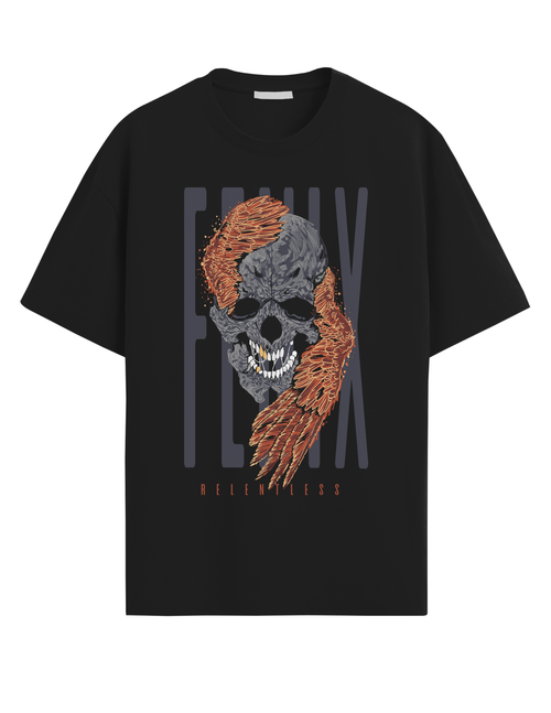 FENIX : RELENTLESS BLACK OVERSIZED TSHIRT