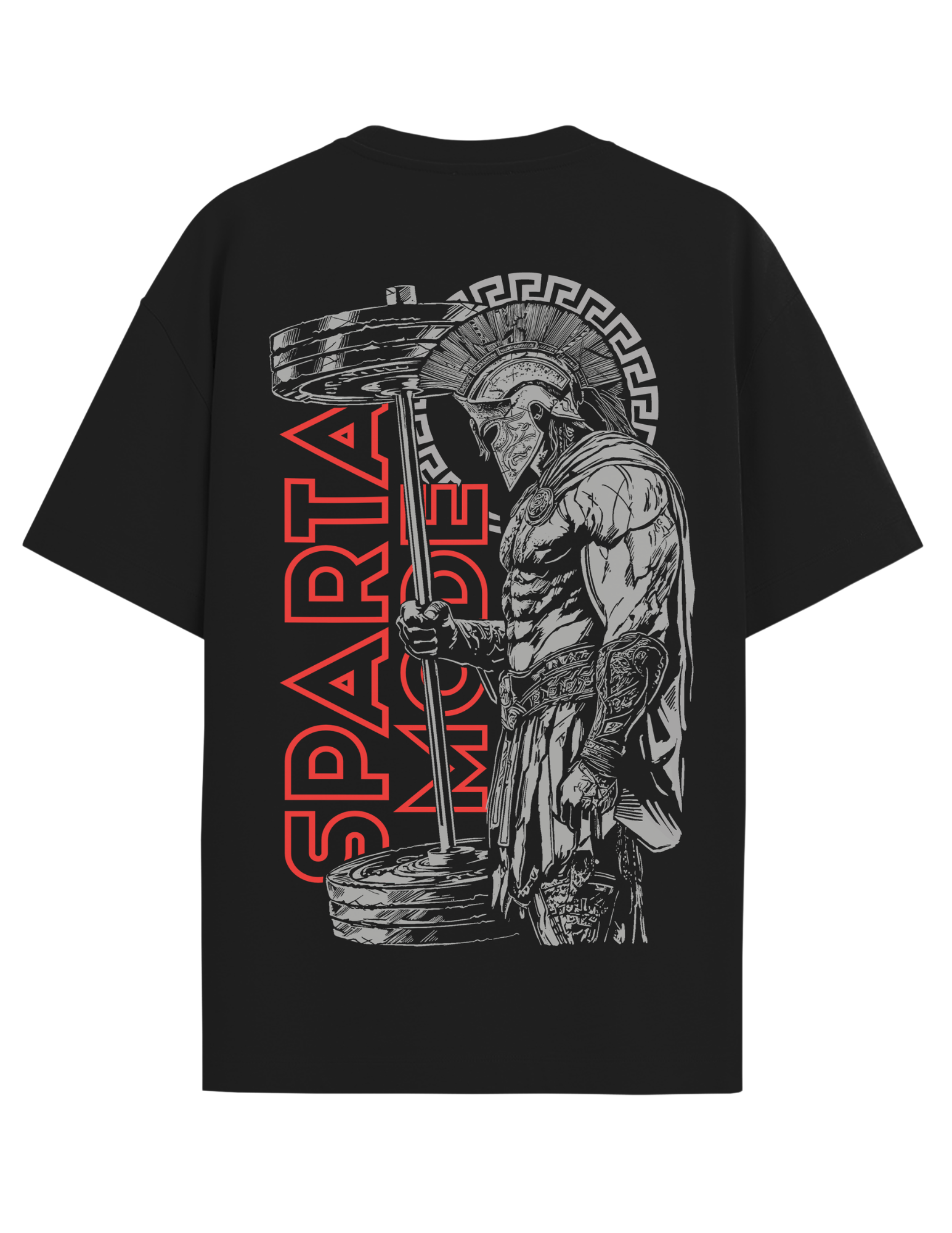SPARTAN BLACK OVERSIZED TEE