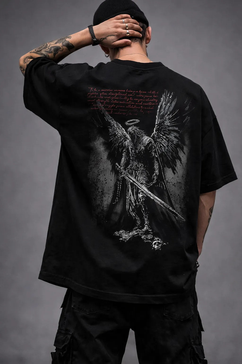 ASHES OF REBIRTH — BLACK OVERSIZED TSHIRT