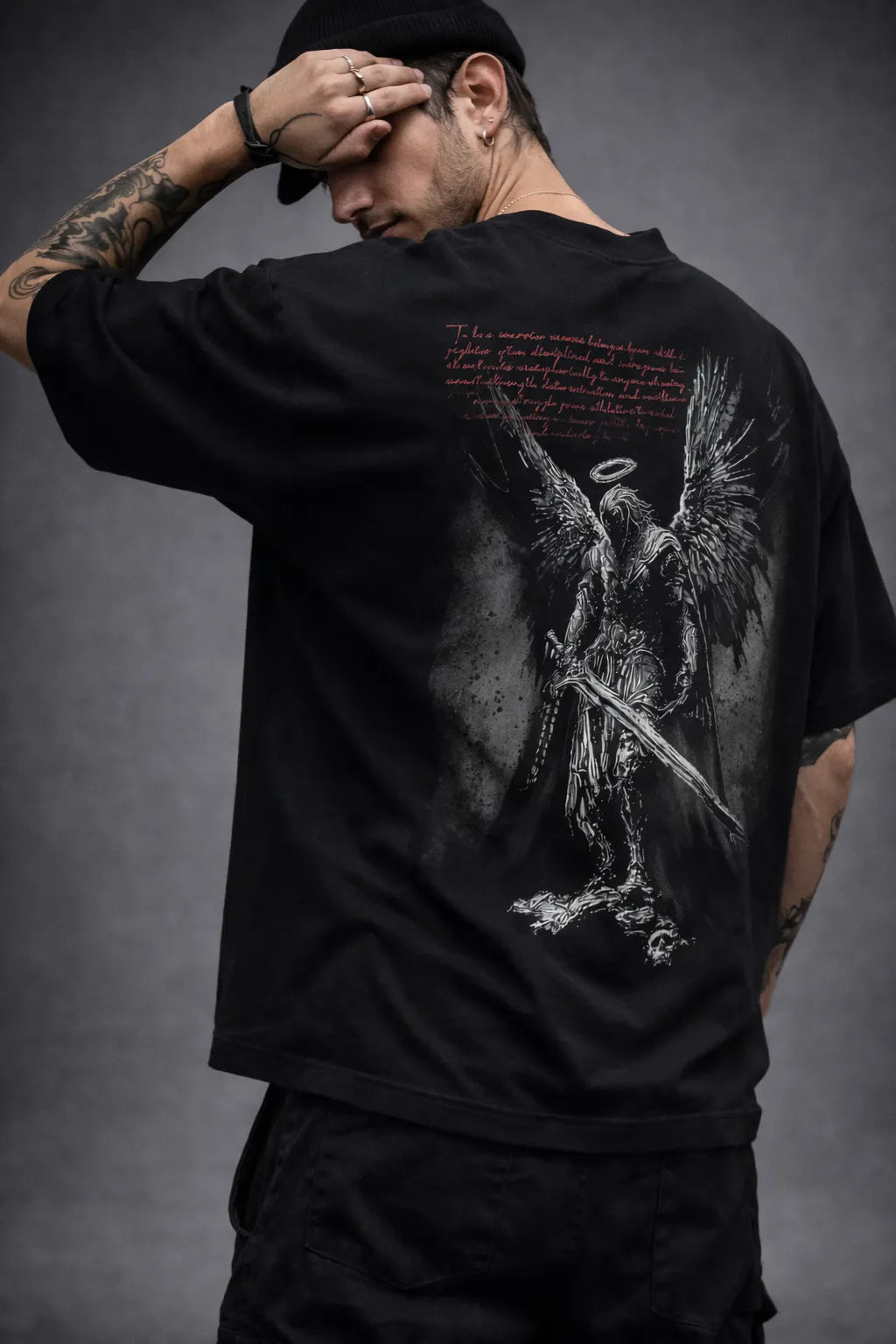 ASHES OF REBIRTH — BLACK OVERSIZED TSHIRT