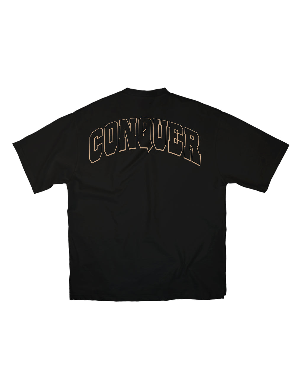 CONQUER BLACK OVERSIZED FIT TSHIRT