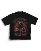 CONQUER BLACK OVERSIZED FIT TSHIRT