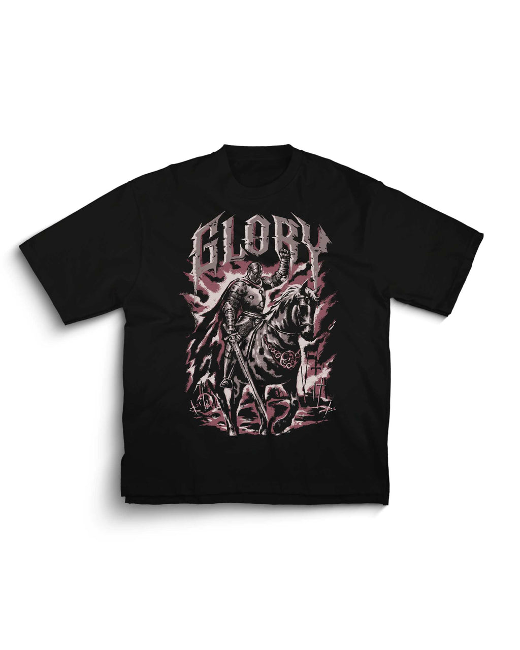 GLORY BLACK OVERSIZED FIT T-SHIRT