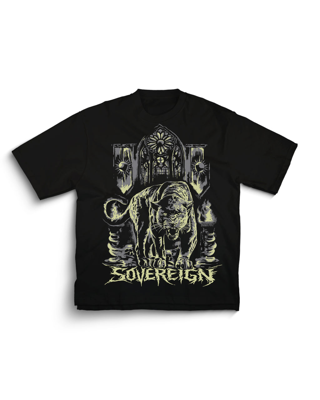 SOVERIGN BLACK OVERSIZED FIT T-SHIRT