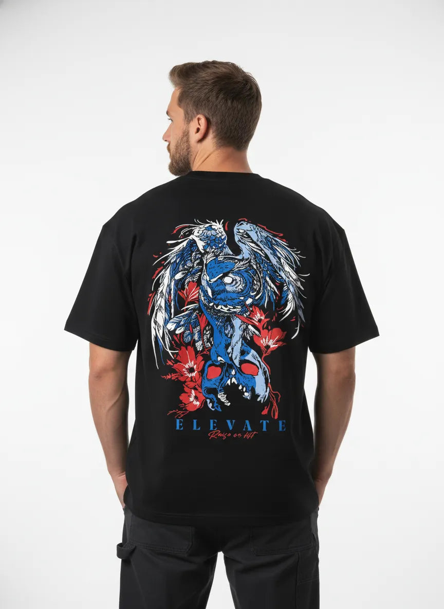 SOUL KEEPER  — GOTHIC OWL & SKULL BLACK TEE