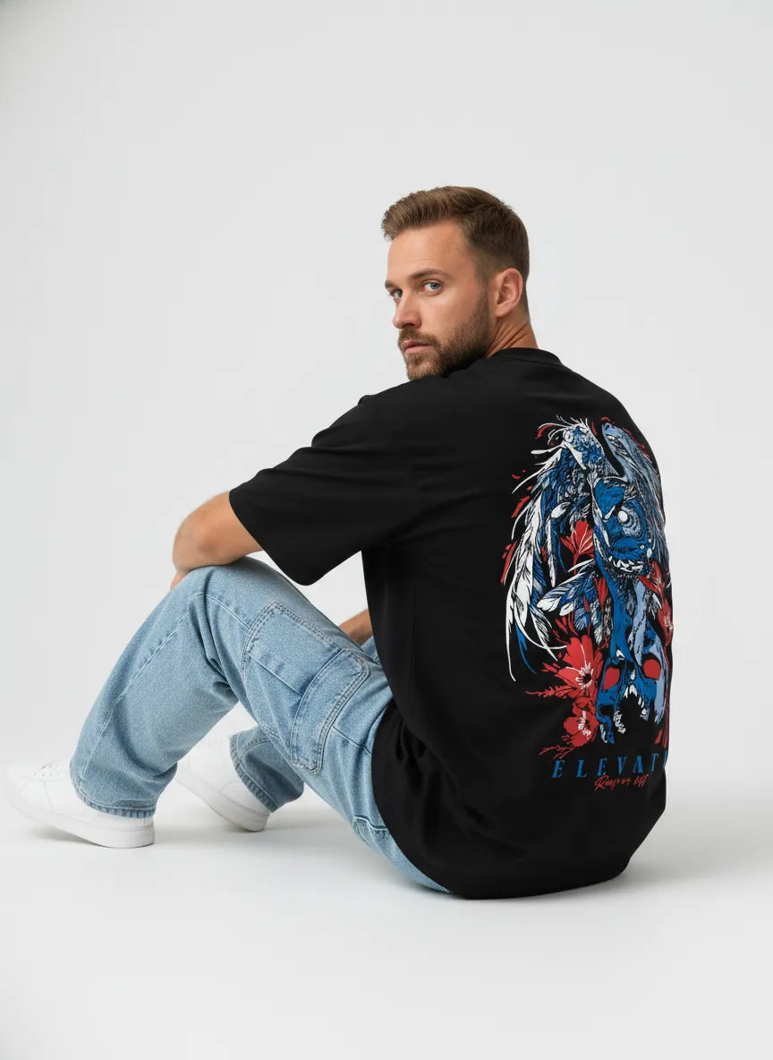 SOUL KEEPER  — GOTHIC OWL & SKULL BLACK TEE