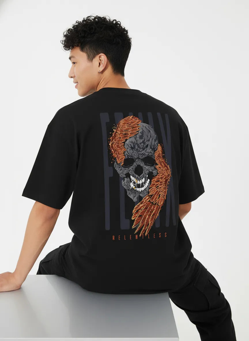 FENIX : RELENTLESS BLACK OVERSIZED TSHIRT