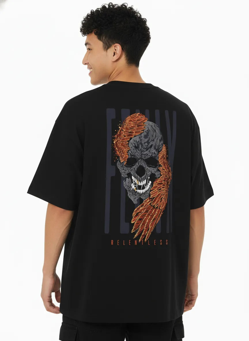 FENIX : RELENTLESS BLACK OVERSIZED TSHIRT