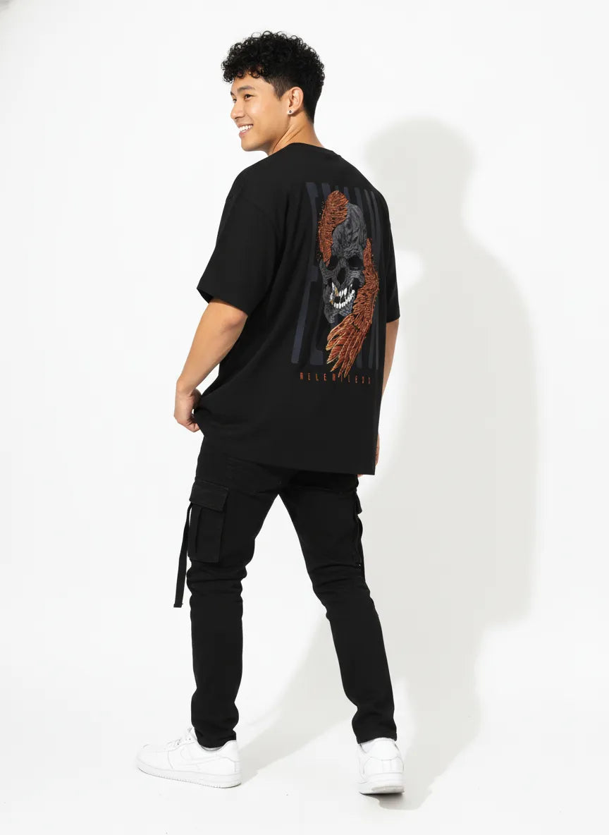 FENIX : RELENTLESS BLACK OVERSIZED TSHIRT