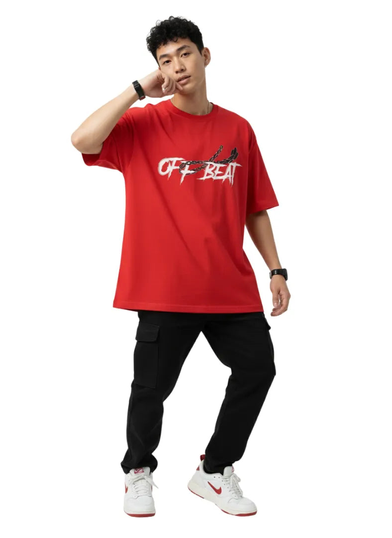 UNCHAINED — Eagle of Freedom Red Oversized Tshirt