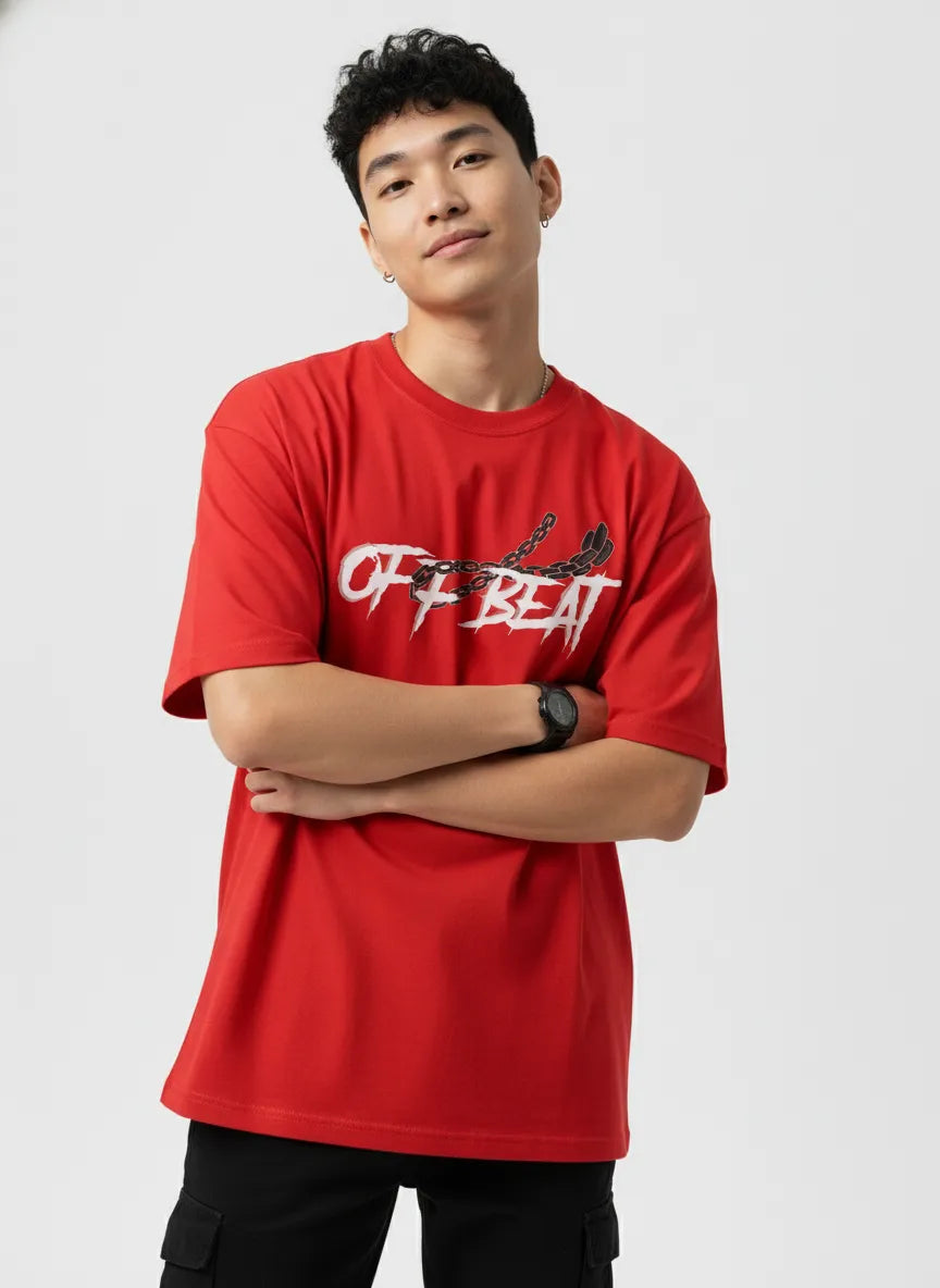 UNCHAINED — Eagle of Freedom Red Oversized Tshirt