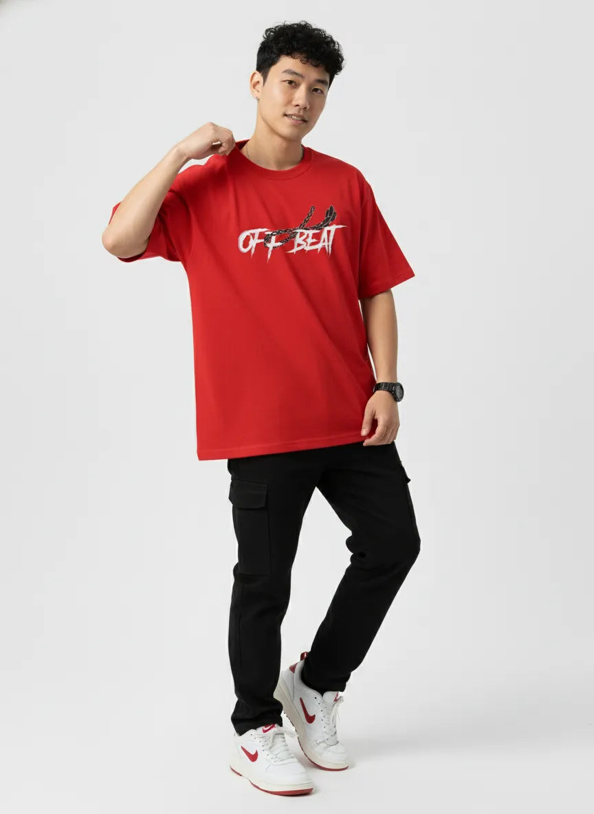 UNCHAINED — Eagle of Freedom Red Oversized Tshirt