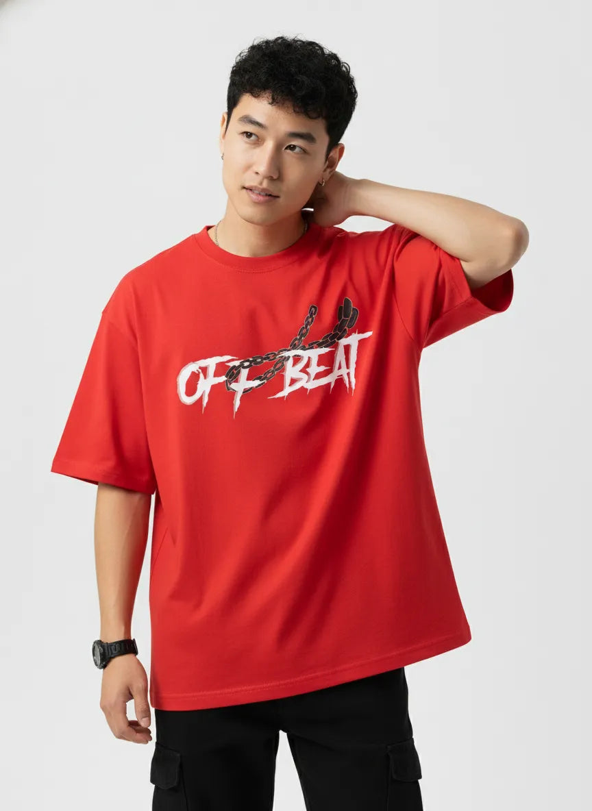 UNCHAINED — Eagle of Freedom Red Oversized Tshirt