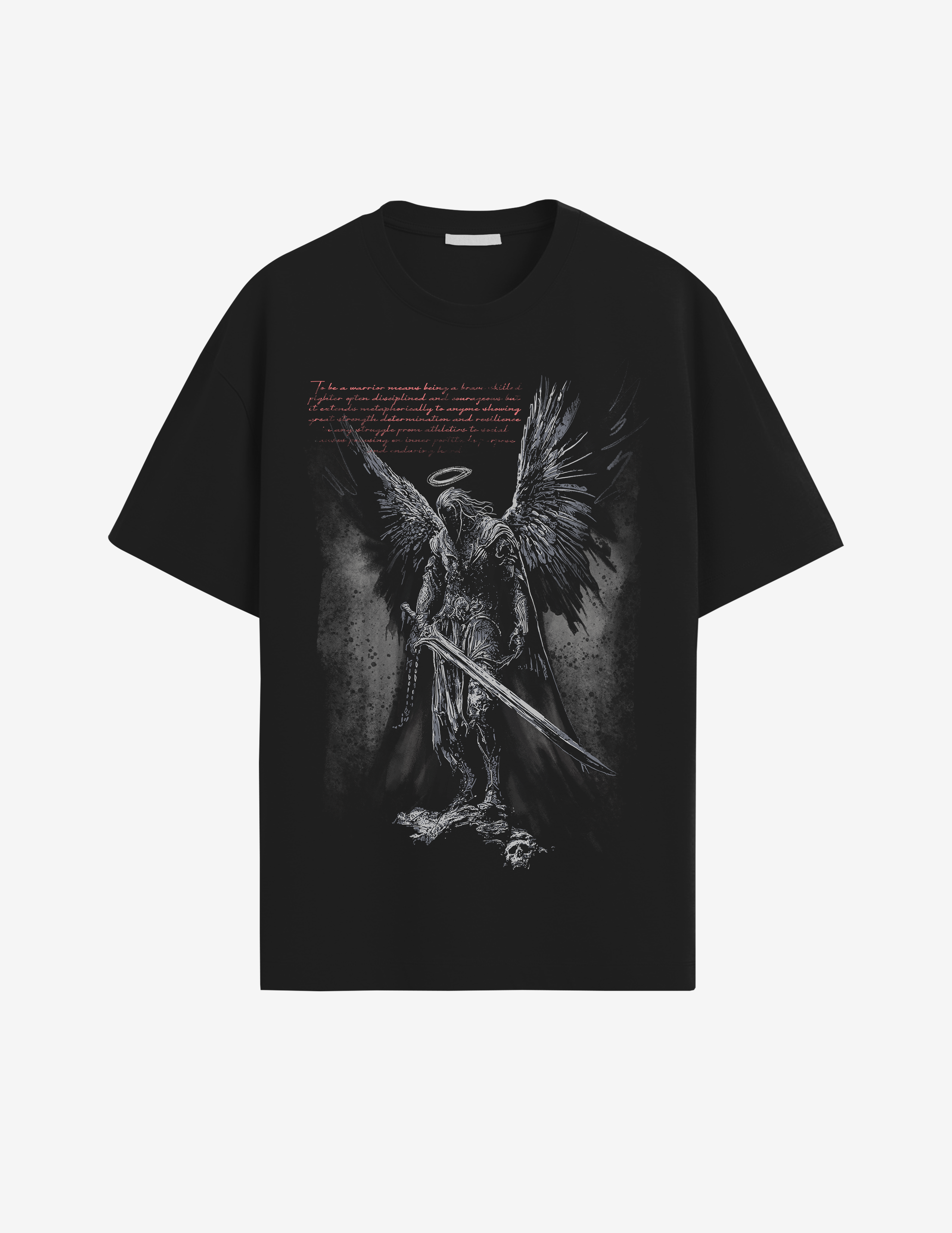 Warrior Black Oversized Tshirt